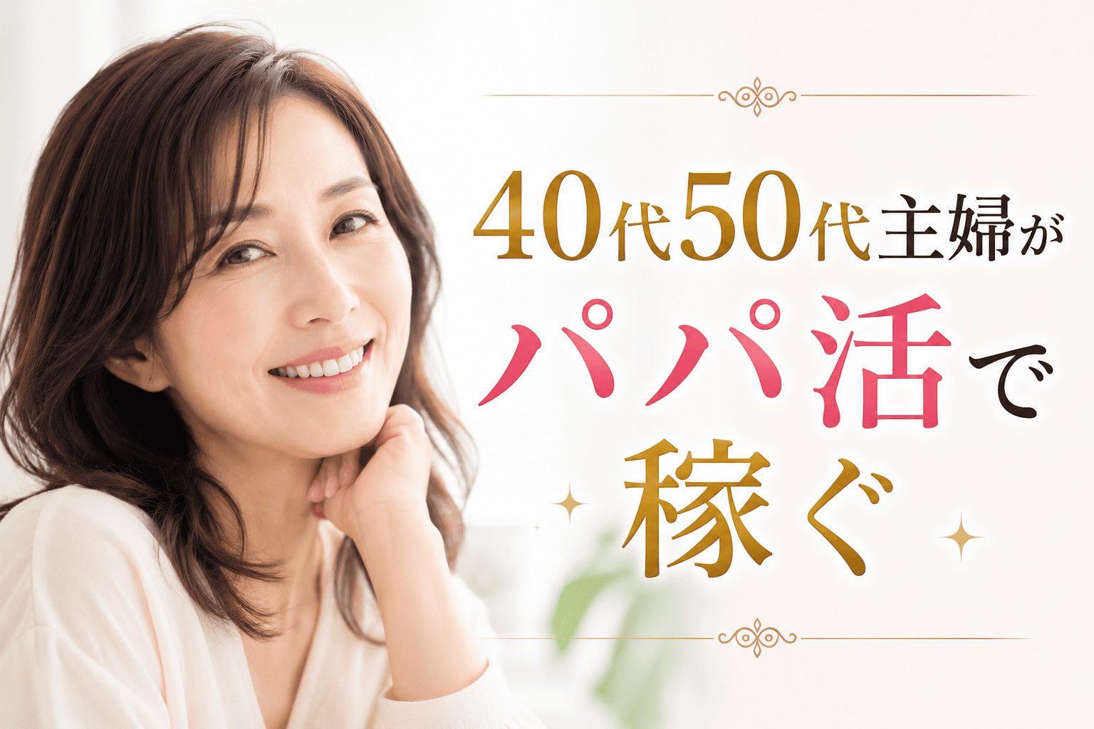 40代50代主婦がパパ活で稼ぐ